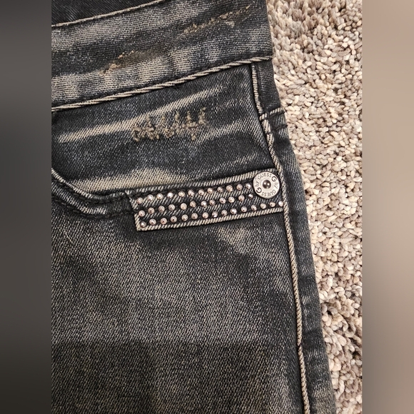 NWOT! Guess Rhinestone Studded Distressed Shorts Blue Denim 28 - Picture 2 of 11